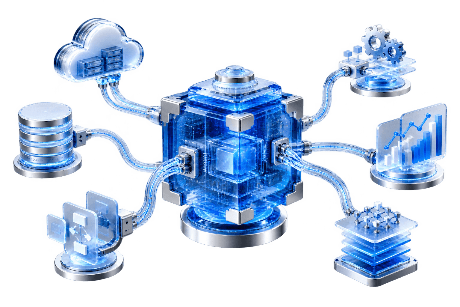 Sistem Tumbuh menghubungkan cloud, data, otomasi, dan analitik